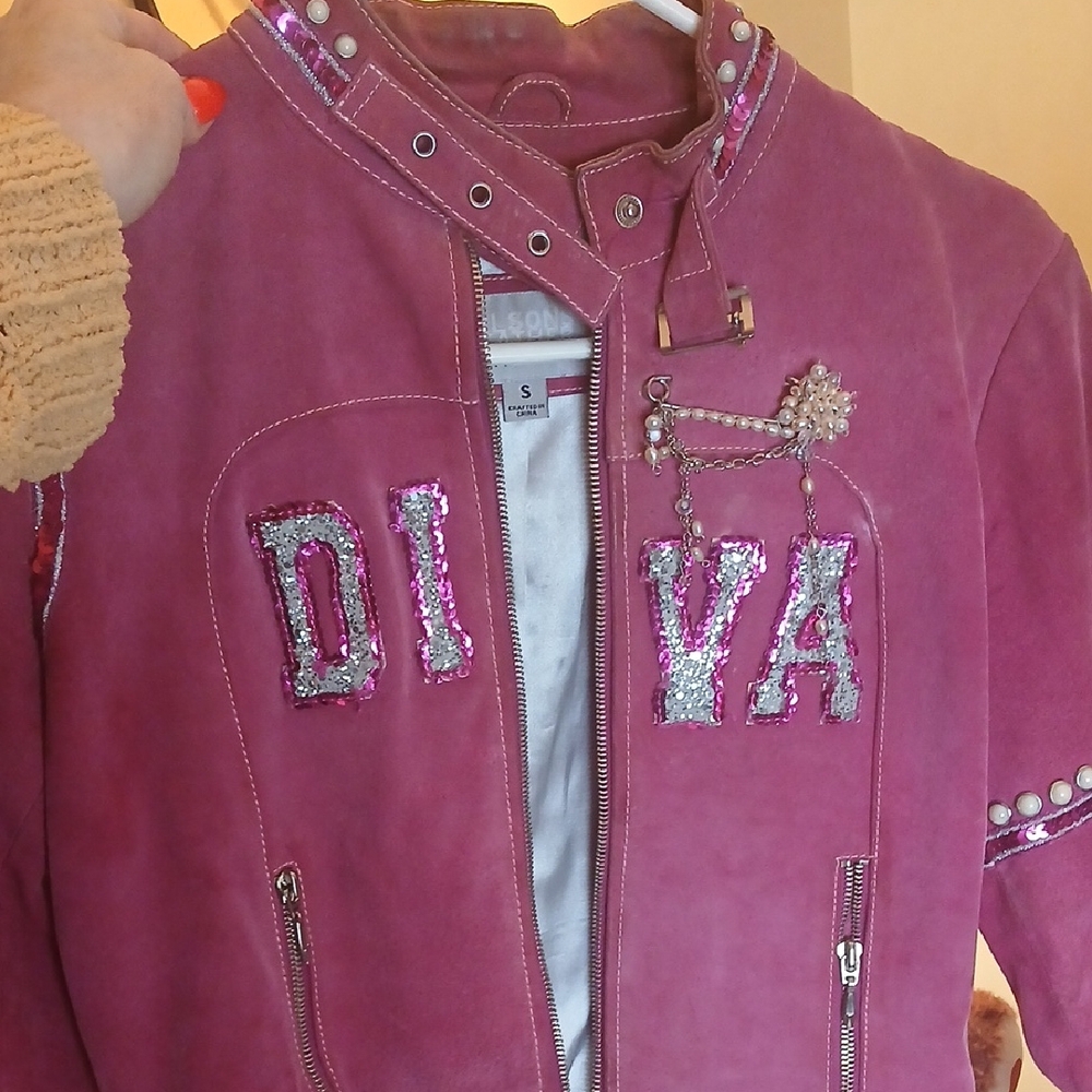 Pink Embellished Women's Jacket